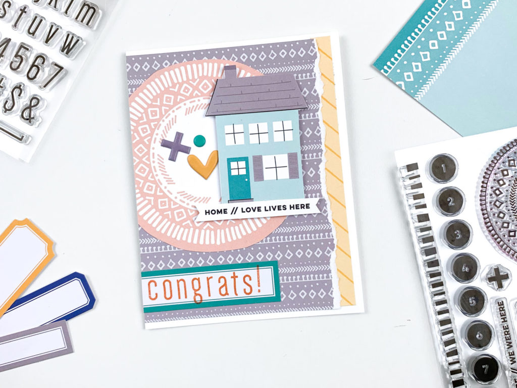 closeup of new home card