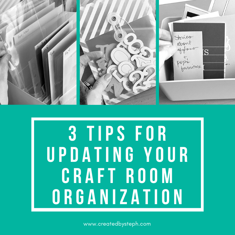 title image-3 tips for updating your craft room organization